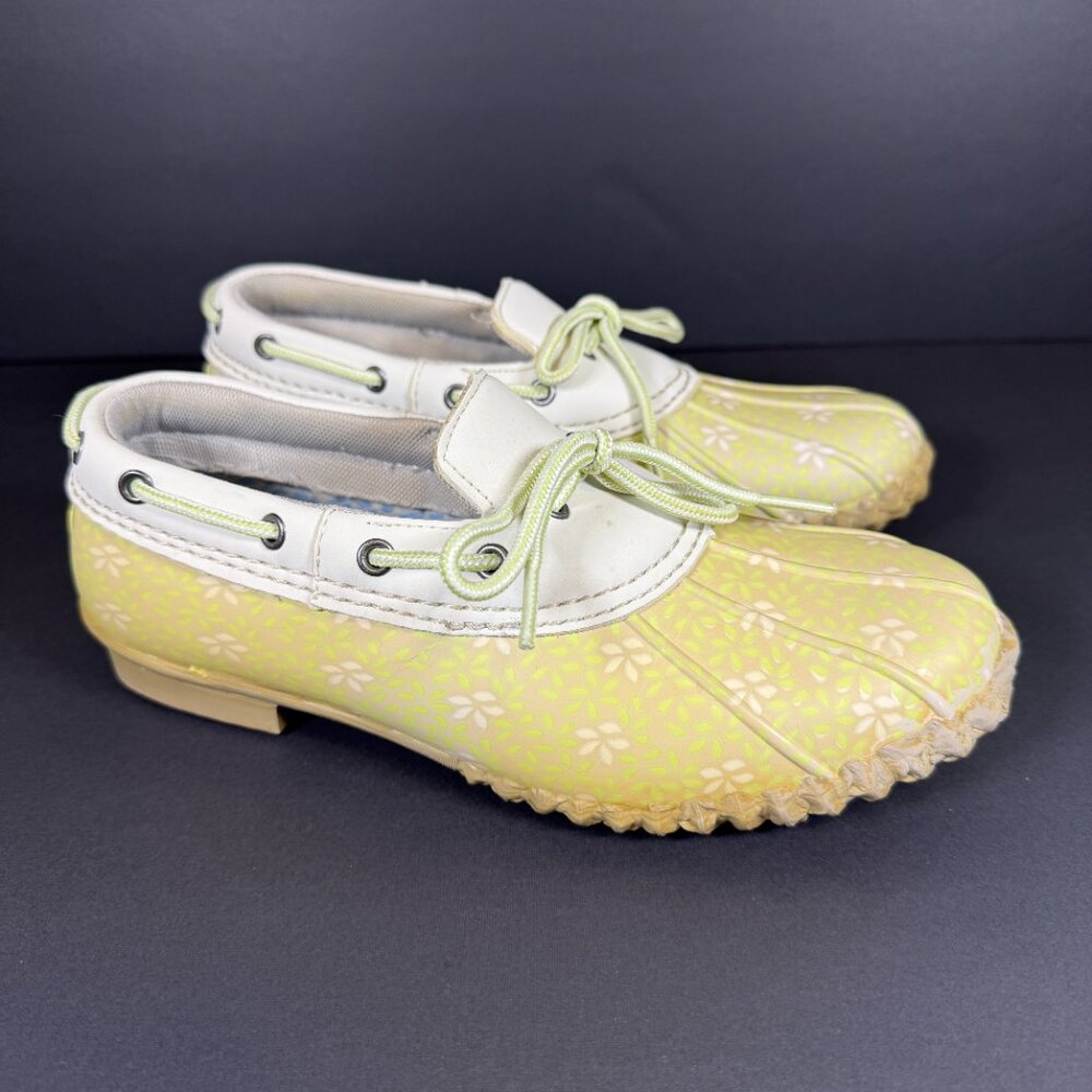 JBU By Jambu Gwen Women's Duck Garden Shoes 7M Yellow Flowers Waterproof